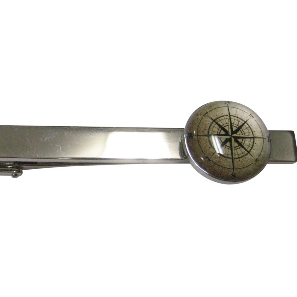 Nautical Compass Navigation Tie Clip